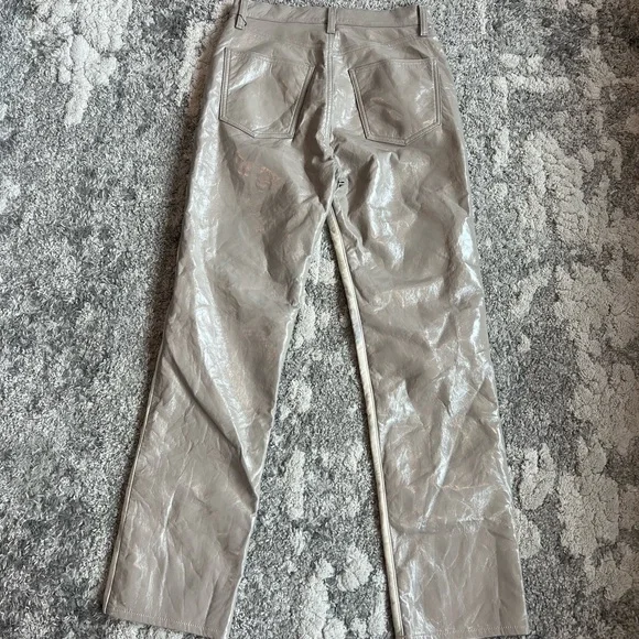Agolde Two Tone 90s Leather Pants straight leg - Picture 11 of 15